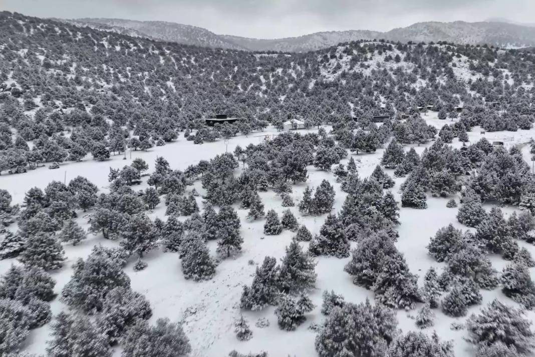 Konya’nın kış güzelliği! Ünlü yayla masalsı manzaralar sunuyor 4
